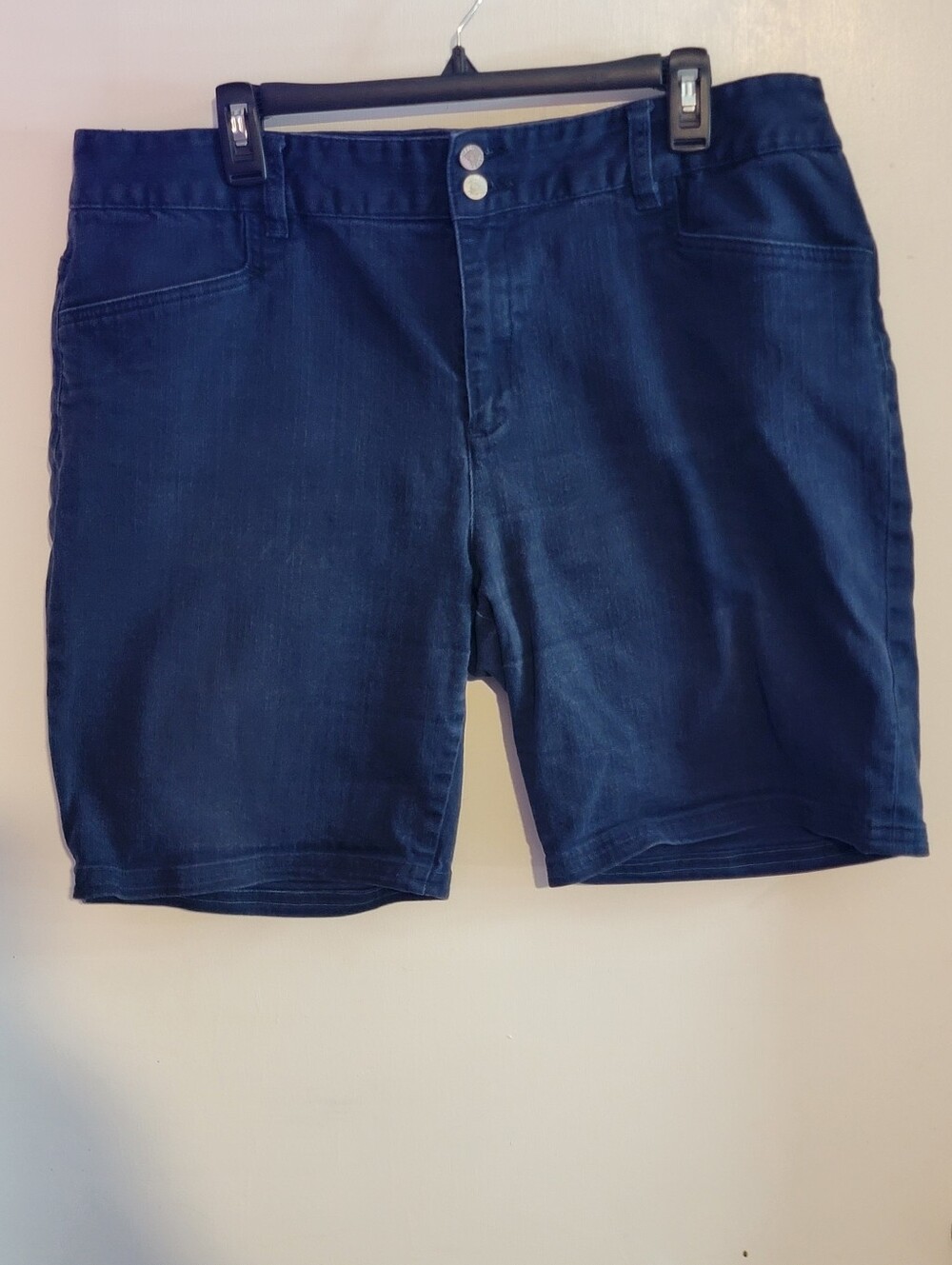 Chaps Women's Dark Navy Jean Bermuda Shorts